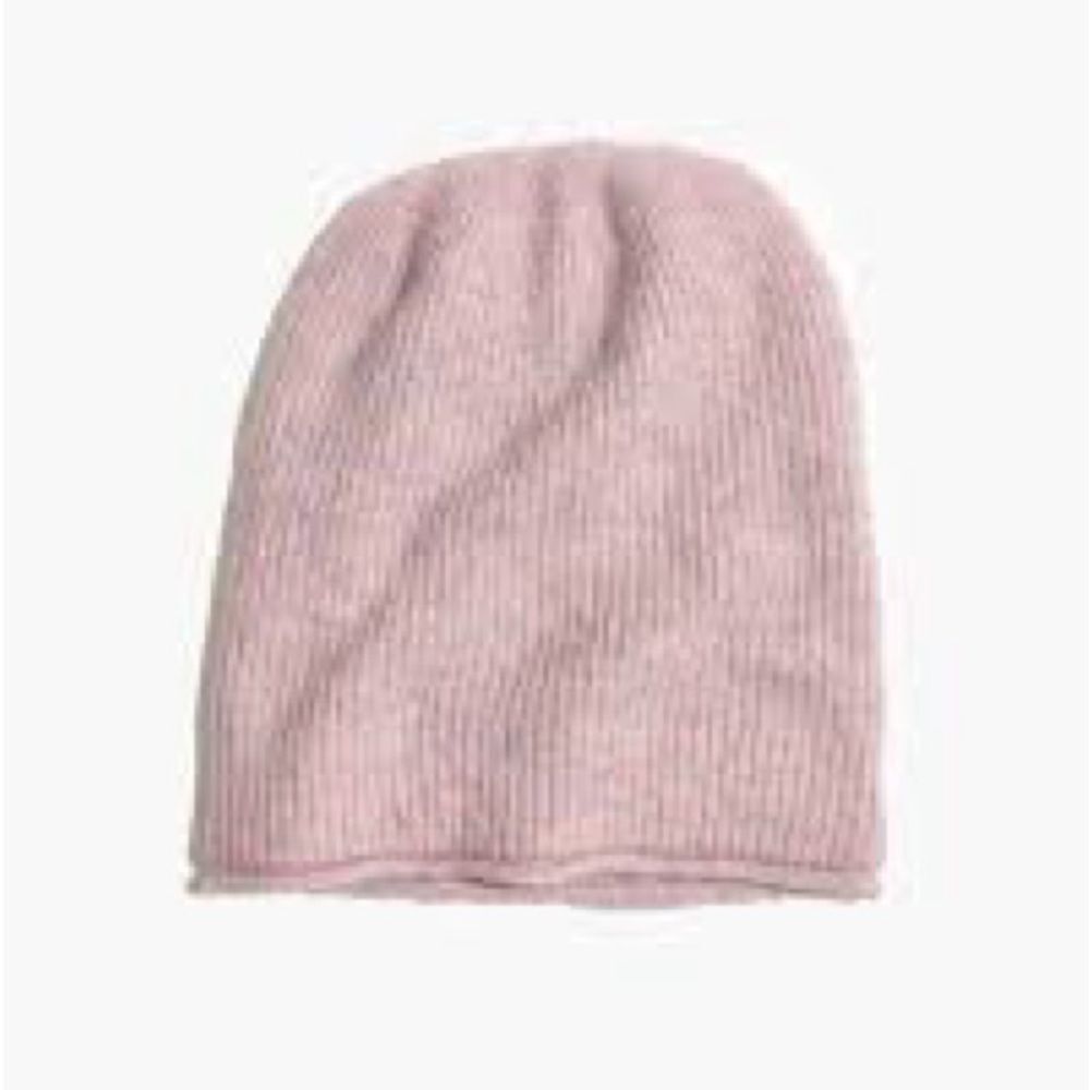 Madewell Coziest Yarn Wool Blend Knit Pink Beanie One Size